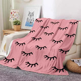 Digital Printed Eyelash Plush Blanket