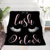 Eyelash Print Coral Fleece Blanket