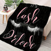 Eyelash Print Coral Fleece Blanket