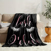 Eyelash Print Coral Fleece Blanket