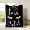 Eyelash Print Coral Fleece Blanket