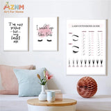 Lashelier Lash Extension Guide Canvas Wall Art