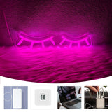 Lashelier Pink Eyelash LED Neon Wall Light