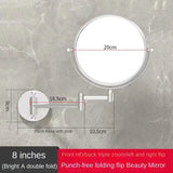 Lashelier Dual-Sided Magnifying Wall Mirror