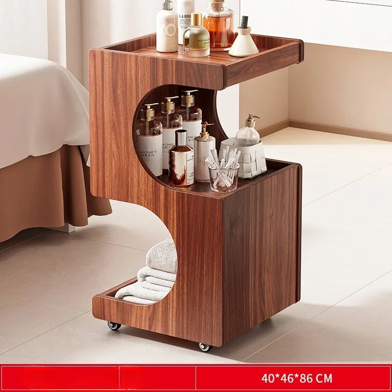 Lashelier Pro Rolling Beauty Trolley with Removable Shelves