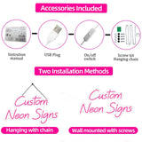 Lashelier Personalized Pink LED Neon Sign