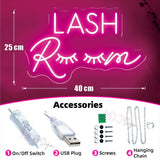 Lashelier Lash Room Pink Neon Wall Sign
