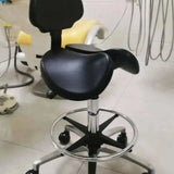 Lashelier Ergonomic Hydraulic Saddle Stool with Backrest