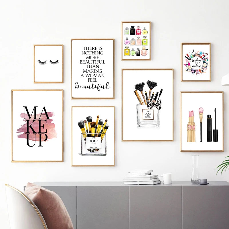 Lashelier Minimal Eyelash Canvas Wall Print