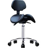 Lashelier Ergonomic Hydraulic Saddle Stool with Backrest