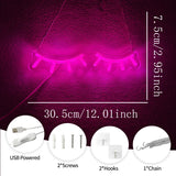 Lashelier Pink Eyelash LED Neon Wall Light