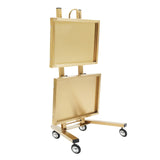 Lashelier Gold 2-Tier Salon Trolley with Swivel Wheels