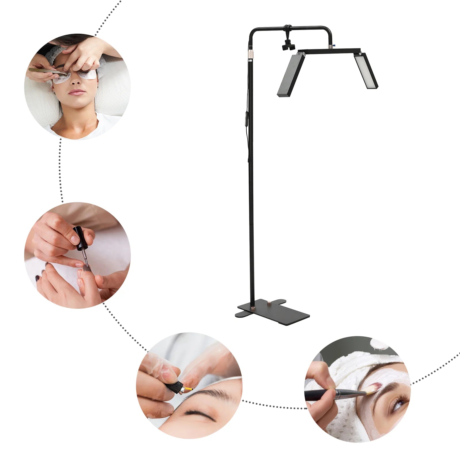 Lashelier Pro 40W Half-Moon Lash Light with Phone Holder