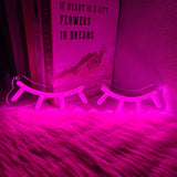 Lashelier Pink Eyelash LED Neon Wall Light
