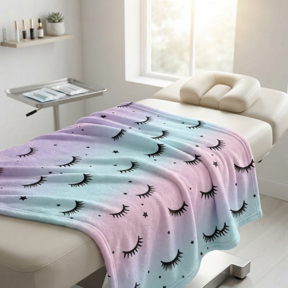 Digital Printed Eyelash Plush Blanket