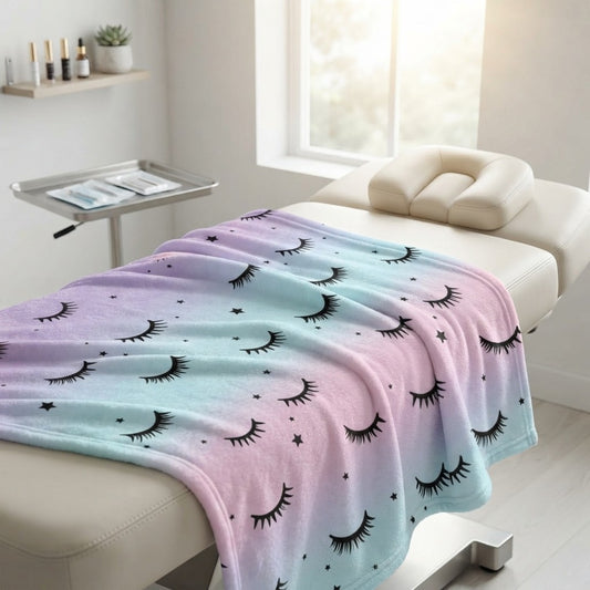 Digital Printed Eyelash Plush Blanket
