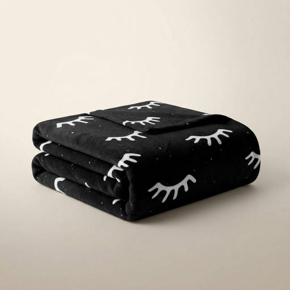 Digital Printed Eyelash Plush Blanket