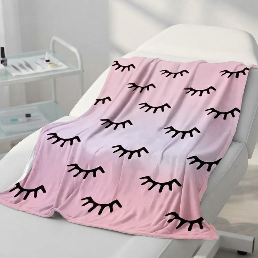 Digital Printed Eyelash Plush Blanket