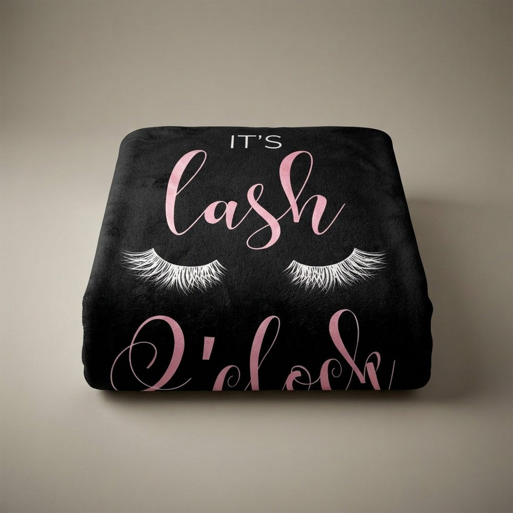 Eyelash Print Coral Fleece Blanket