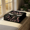 Eyelash Print Coral Fleece Blanket