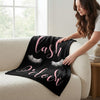 Eyelash Print Coral Fleece Blanket