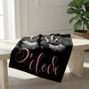 Eyelash Print Coral Fleece Blanket