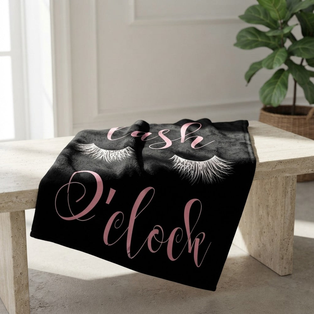 Eyelash Print Coral Fleece Blanket