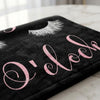 Eyelash Print Coral Fleece Blanket