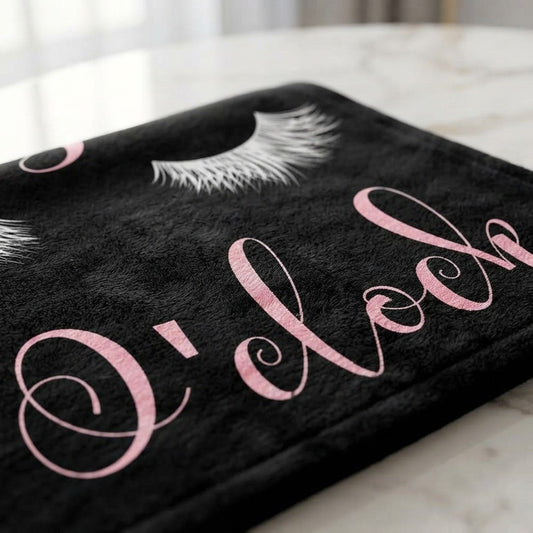 Eyelash Print Coral Fleece Blanket